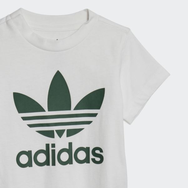 Short Trèfle T-shirt Vert Foncé Adidas