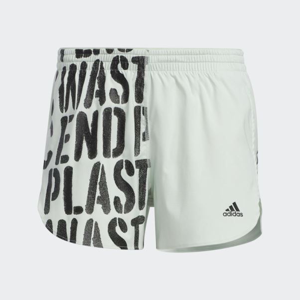 Adidas Run Fast Running Short Avec Slip Intérieur Vert Chaud