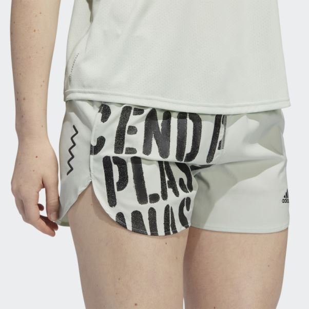 élégant Short De Course Adidas Run Fast Avec Slip Intérieur Vert