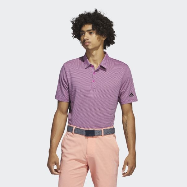 Polo Rayures Ottomanes Fuchsia Adidas