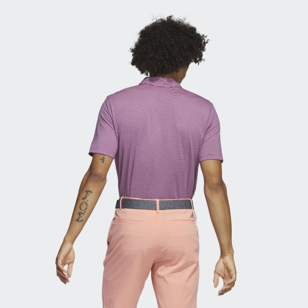 Polo Rayures Ottomanes Fuchsia Adidas