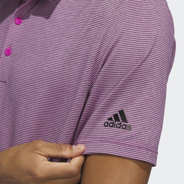 Polo Rayures Ottomanes Fuchsia Adidas