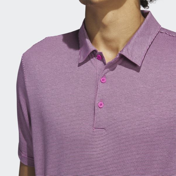Polo Rayures Ottomanes Fuchsia Adidas