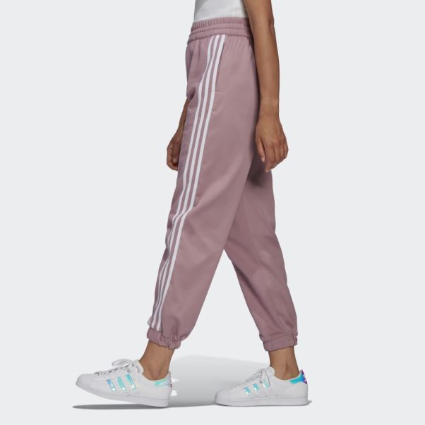 Adidas Adicolor Classics - Pantalon De Jogging Tissé à Revers Tissé Mauve