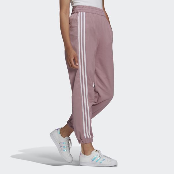 Adidas Adicolor Classics - Pantalon De Jogging Tissé à Revers Tissé Mauve