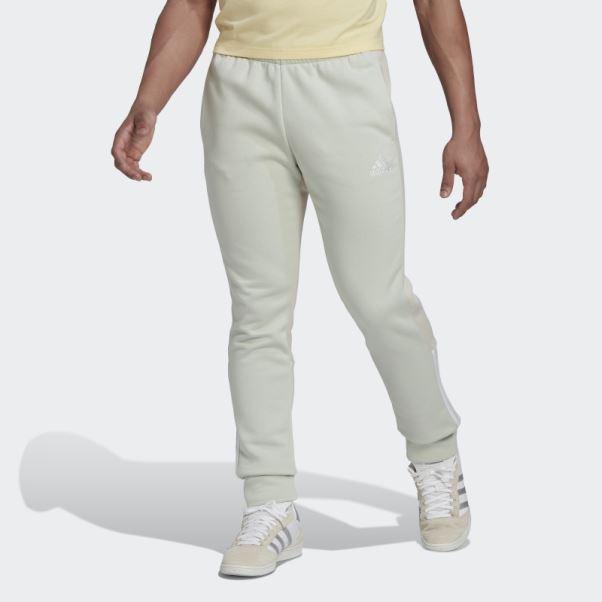 Pantalon Polaire Adidas Essentials Colorblock Vert
