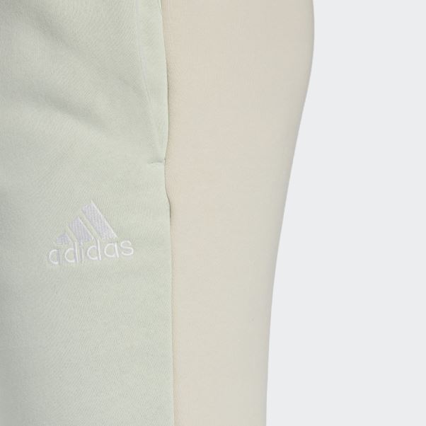 Pantalon Polaire Adidas Essentials Colorblock Vert