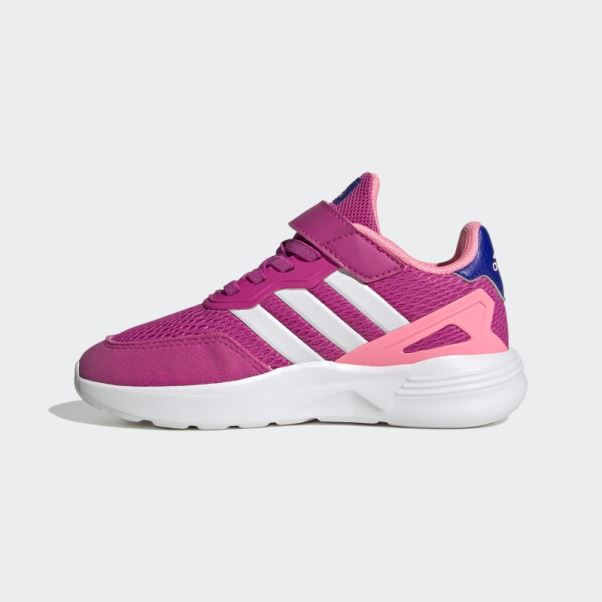 Nebzed élastique Dentelle Top Sangle Chaussures Adidas Fuchsia