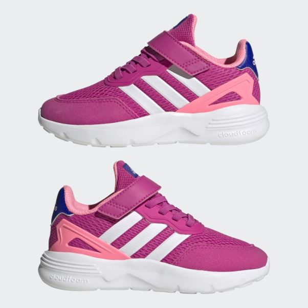 Nebzed élastique Dentelle Top Sangle Chaussures Adidas Fuchsia