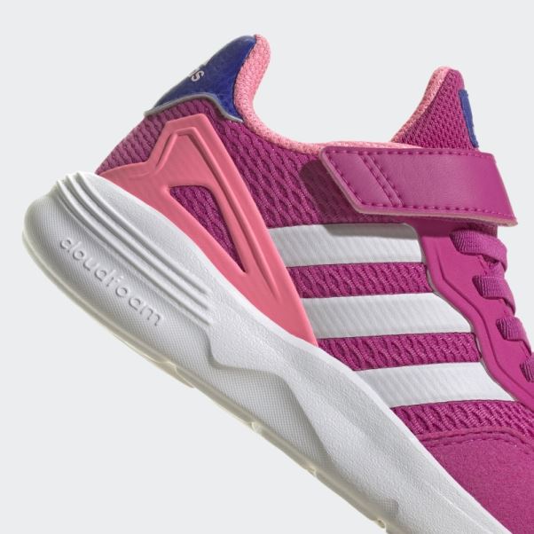 Nebzed élastique Dentelle Top Sangle Chaussures Adidas Fuchsia