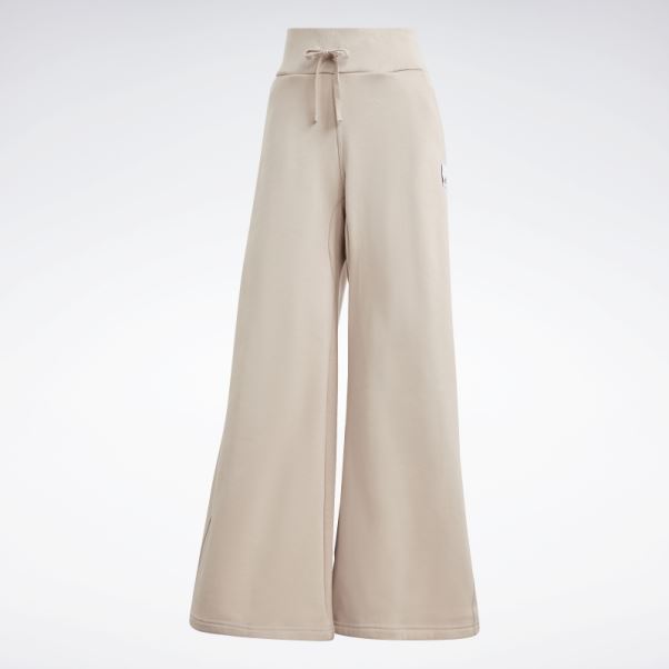Pantalon Ample En Polaire Lounge Taupe Adidas