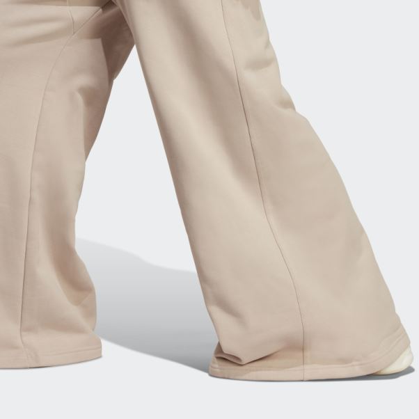 Pantalon Large Adidas Lounge Fleece Taupe