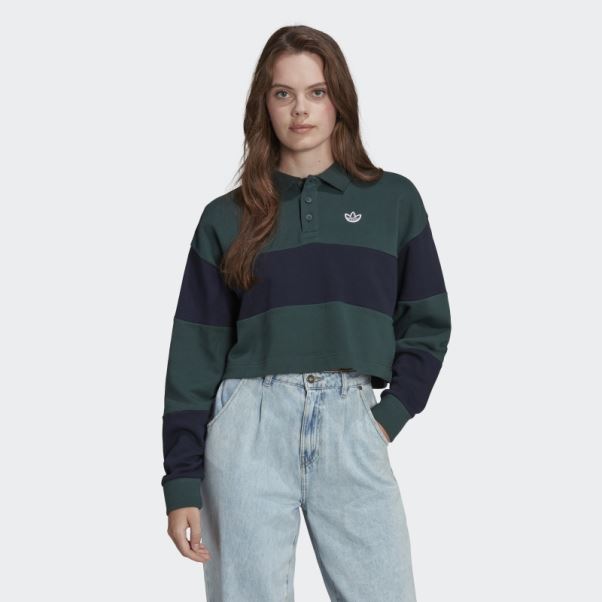 Adidas Originals Class Of 72 Crop Crew Sweatshirt Mode Minéral Vert