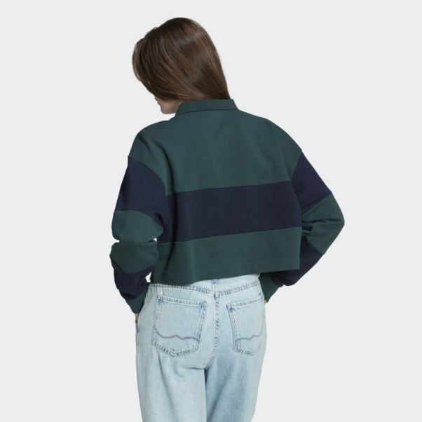 Adidas Originals Class Of 72 Crop Crew Sweatshirt Mode Minéral Vert