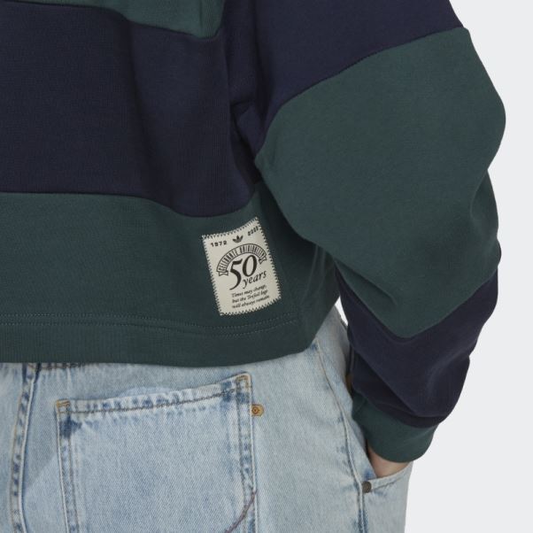 Adidas Originals Class Of 72 Crop Crew Sweatshirt Minéral Vert Chaud