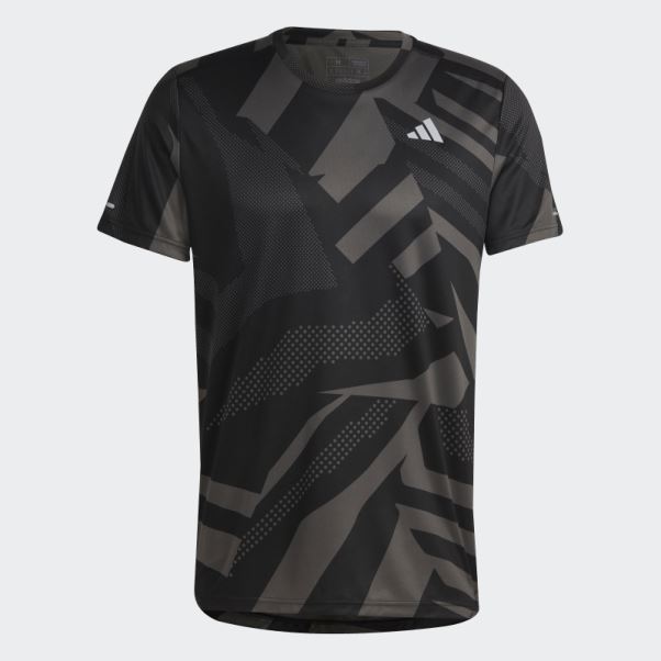 Propre Le T-shirt De Saison De Course Noir Adidas