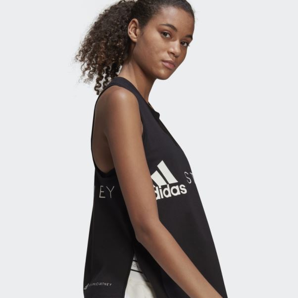 Adidas By Stella Mccartney Sportswear Logo Débardeur Noir