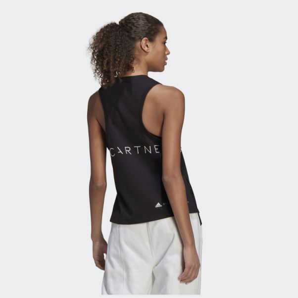 Adidas By Stella Mccartney Sportswear Logo Tank Top Noir