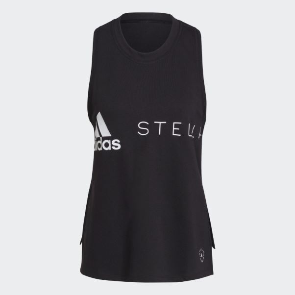 Adidas By Stella Mccartney Sportswear Logo Tank Top Noir
