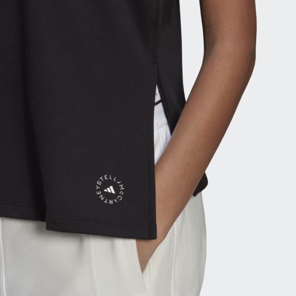 Adidas By Stella Mccartney Sportswear Logo Tank Top Noir