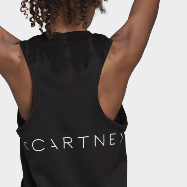 Adidas By Stella Mccartney Sportswear Logo Tank Top Noir