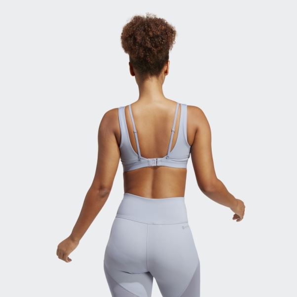 Soutien-gorge Powerimpact Luxe Medium-support Argent Violet Adidas