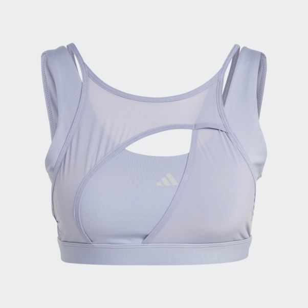 Soutien-gorge Powerimpact Luxe Medium-support Argent Violet Adidas