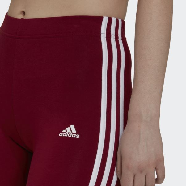 Short De Vélo Adidas Essentials Bordeaux à 3 Bandes