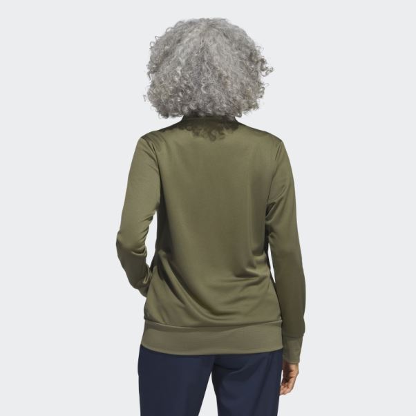 Veste Zippée Texturée Olive Adidas