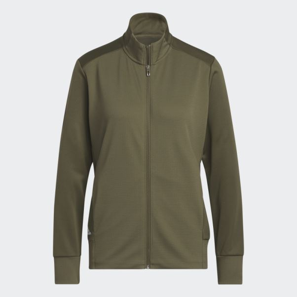 Veste Zippée Texturée Olive Adidas