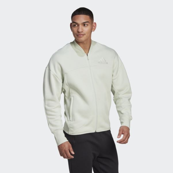 Adidas Studio Lounge Fleece Track Top Vert