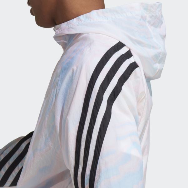 Sweat à Capuche Adidas Future Icons Blanc Imprimé Sur L'ensemble