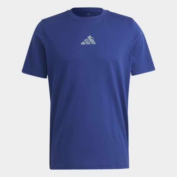 T-shirt Graphique Adidas Tennis Bleu Victoire