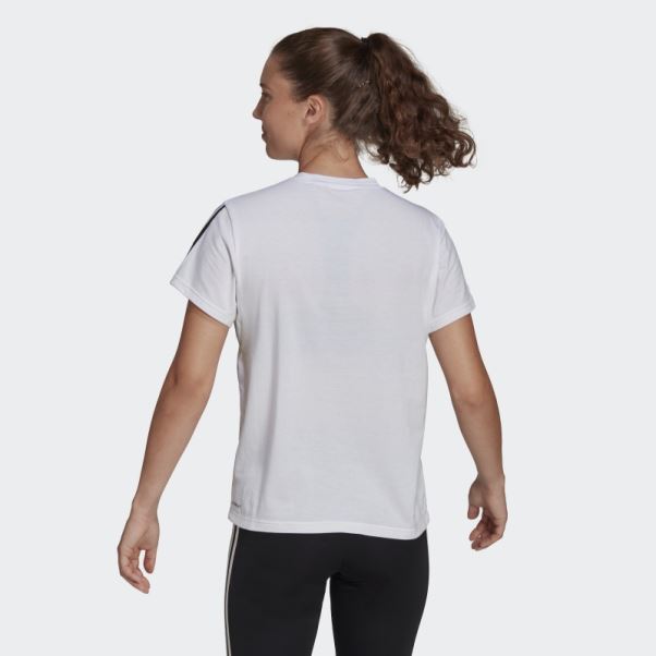 Aeroready Made For Training Tee-shirt Au Toucher Coton Adidas Blanc