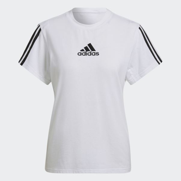 Aeroready Made For Training Tee-shirt Au Toucher Coton Adidas Blanc