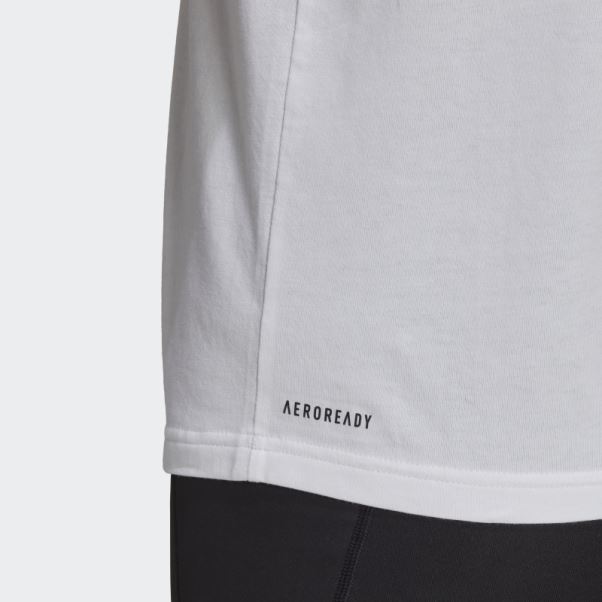 Aeroready Made For Training Tee-shirt Au Toucher Coton Adidas Blanc