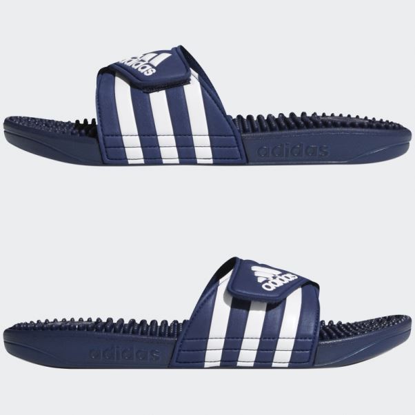 Adidas Claquettes Adissage Bleu Foncé