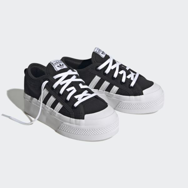 Mode Adidas Nizza Plate-forme Chaussures Blanc