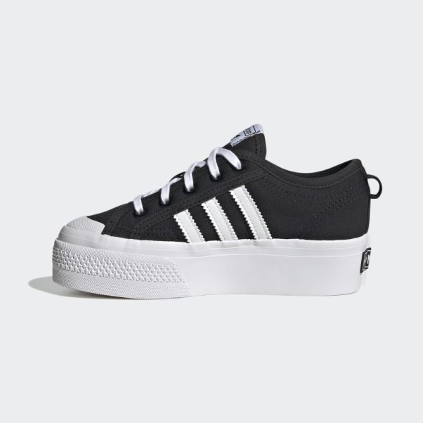 Mode Adidas Nizza Plate-forme Chaussures Blanc