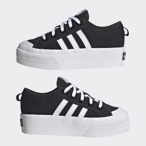 Mode Adidas Nizza Plate-forme Chaussures Blanc