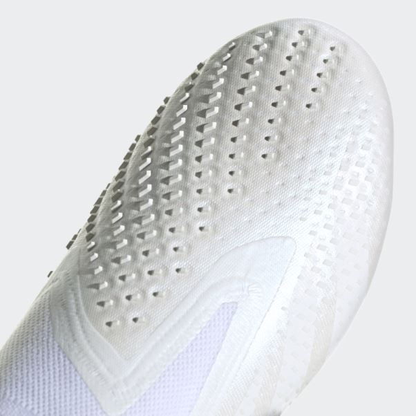 Adidas Predator Precision+ Chaussures De Football Pour Terrain Sec Blanc