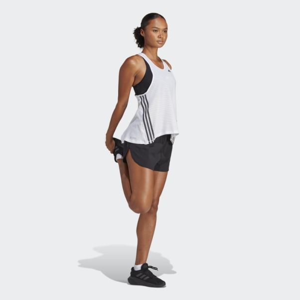 Run Icons Made With Nature Débardeur De Running Blanc Adidas