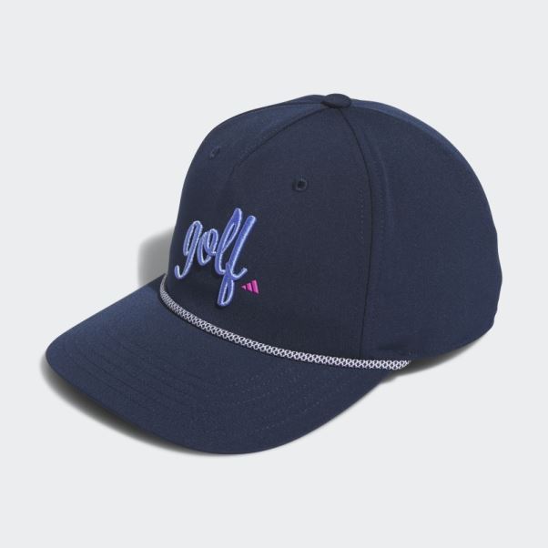 Adidas Casquette De Golf Bleu Marine à Cinq Panneaux