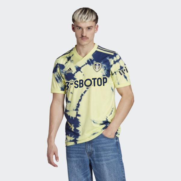 Adidas Maillot Leeds United Fc 22/23 Extérieur Violet Jaune