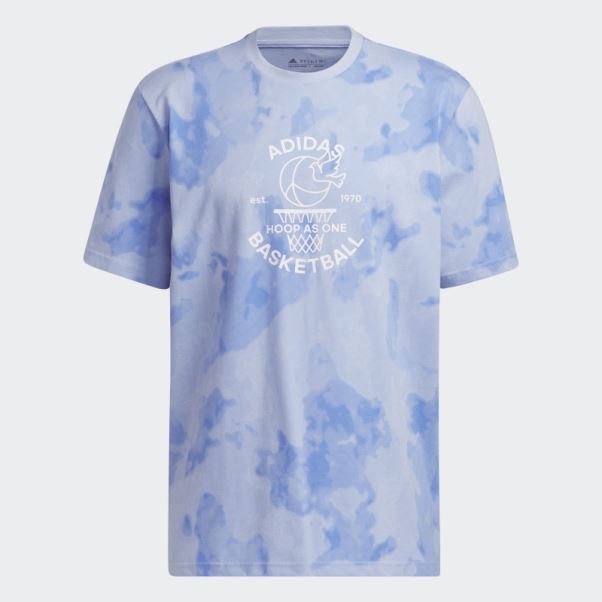 Bleu Aube Adidas Hoops Basketball Graphique T-shirt