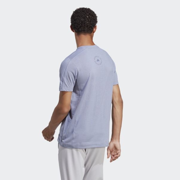 T-shirt D'entraînement De Yoga Argent Violet Adidas