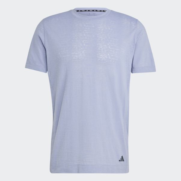T-shirt D'entraînement De Yoga Argent Violet Adidas