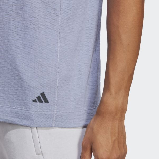T-shirt D'entraînement De Yoga Argent Violet Adidas