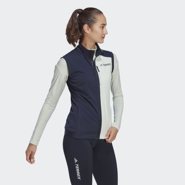 Adidas Terrex Xperior Ski De Fond Soft Shell Gilet Vert élégant