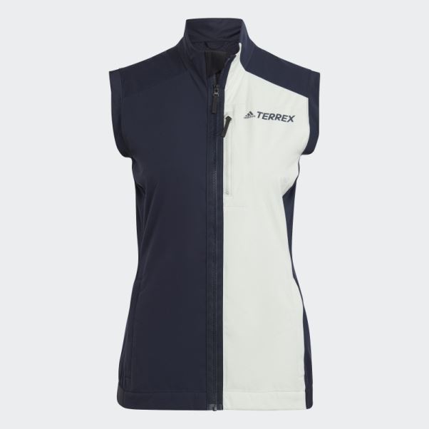 Adidas Terrex Xperior Ski De Fond Soft Shell Gilet Vert élégant